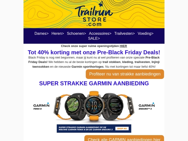 Tot 40% korting met onze Pre-Black Friday Deals!