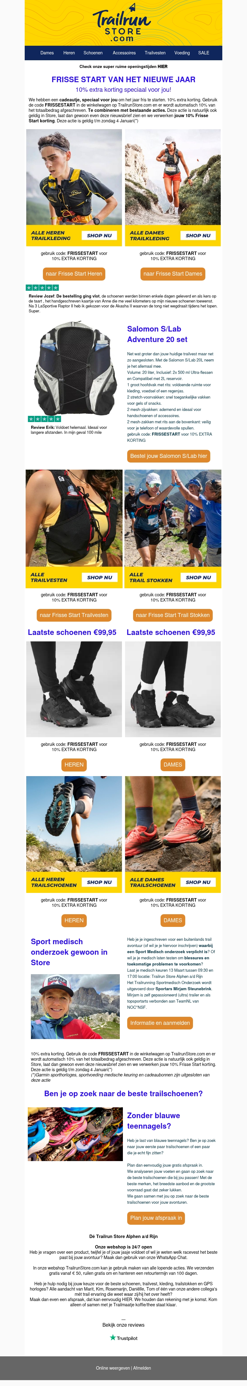 FRISSE START van het nieuwe jaar met 10% extra korting FRISSE START van het nieuwe jaar met 10% extra korting
