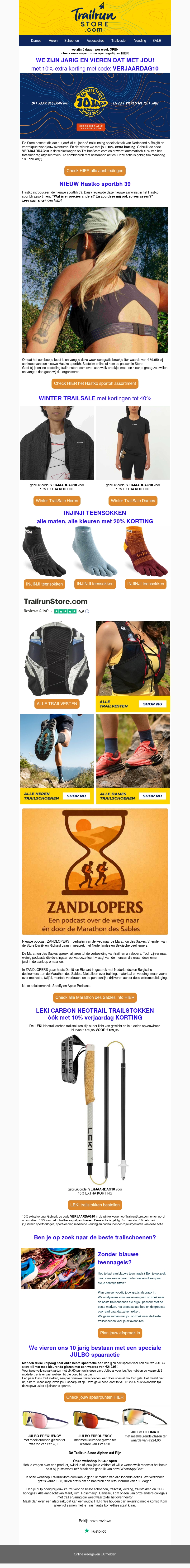WINTER TRAILSALE tot 40% KORTING SALOMON, GARMIN en HOKA WINTER TRAILSALE tot 40% KORTING SALOMON, GARMIN en HOKA