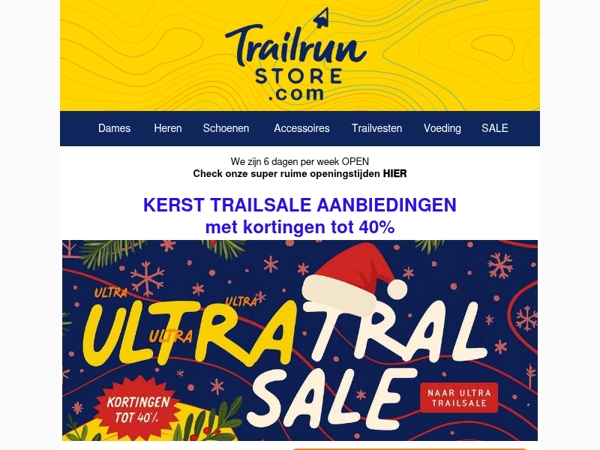 KERST TRAILSALE met kortingen tot 40%