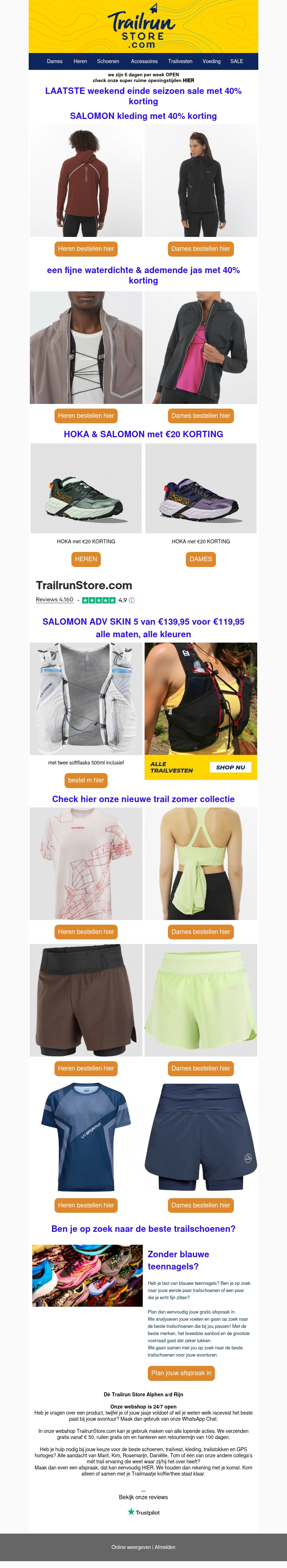 LAATSTE WEEKEND einde seizoen sale met 40% korting LAATSTE WEEKEND einde seizoen sale met 40% korting
