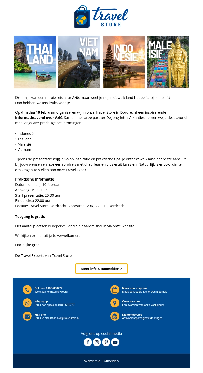 Ontdek tijdens onze presentatieavond welk Aziatisch land bij jou past Ontdek tijdens onze presentatieavond welk Aziatisch land bij jou past