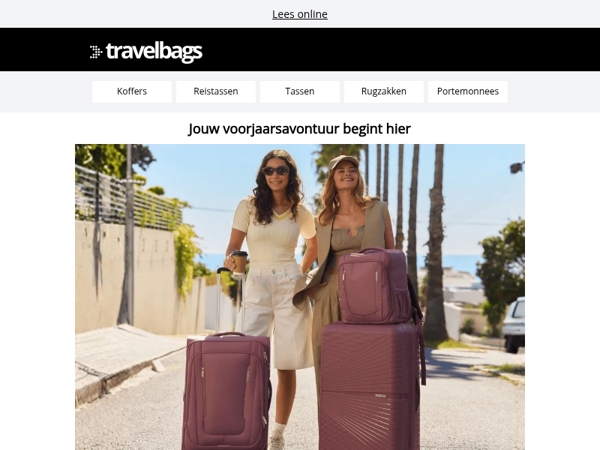 Jouw voorjaars­avontuur begint bij Travelbags