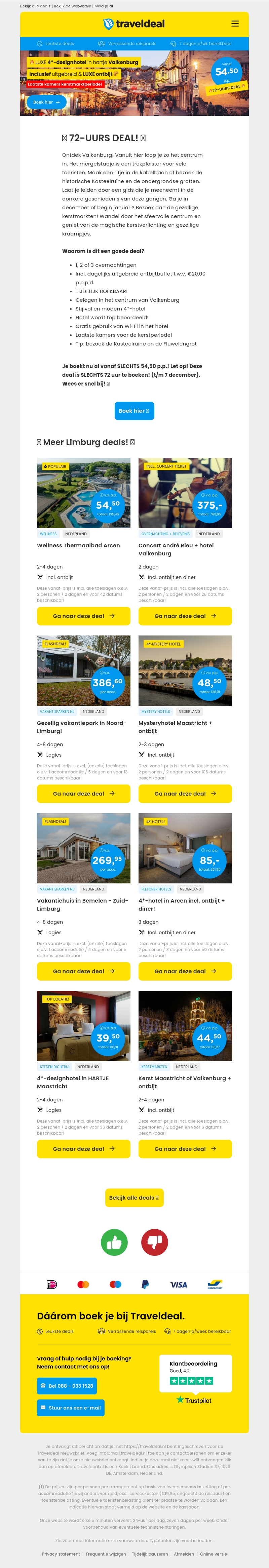 ⏰ 72-UURS DEAL! ⏰ 4*-Designhotel Valkenburg + LUXE ontbij⏰ ⏰ 72-UURS DEAL! ⏰ 4*-Designhotel Valkenburg + LUXE ontbij⏰