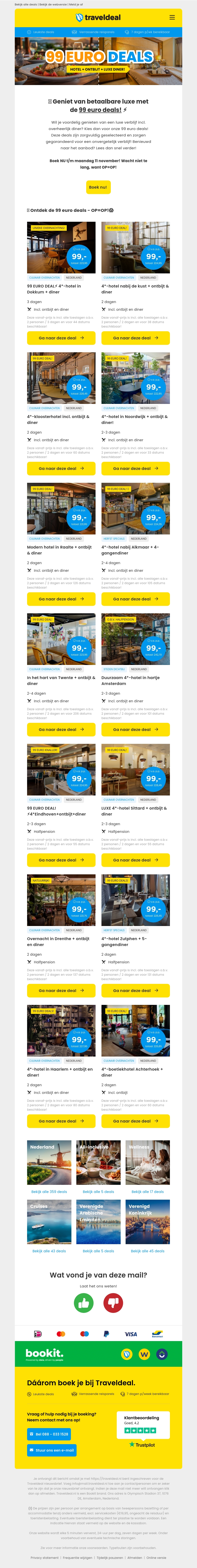 π 99 EURO DEALS: hotel + ontbijt + luxe diner! π€© - OP=OP β° π 99 EURO DEALS: hotel + ontbijt + luxe diner! π€© - OP=OP β°