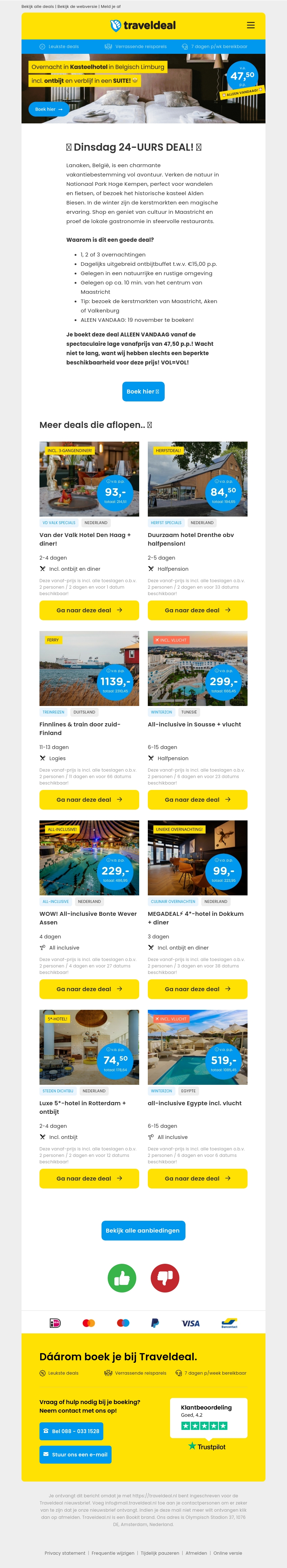 🔥 Dinsdag 24-UURS DEAL! 🔥 Kasteelhotel in Belgisch Limburg + ontbijt & verblijf in SUITE v.a. 47,50 p.p.! 😱 🔥 Dinsdag 24-UURS DEAL! 🔥 Kasteelhotel in Belgisch Limburg + ontbijt & verblijf in SUITE v.a. 47,50 p.p.! 😱