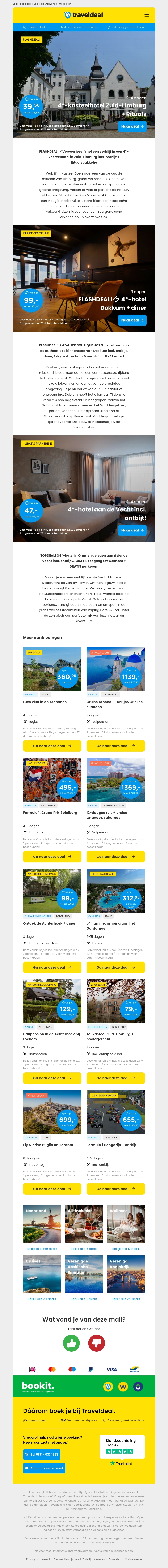 ⚡ FLASH-SALE! ⚡ 4*-Kasteelhotel Zuid-Limburg + ontbijt + Rituals v.a. 39,50 | 3 dgn 4*-hotel Dokkum + ontbijt & diner 99 & MEER! ⚡ FLASH-SALE! ⚡ 4*-Kasteelhotel Zuid-Limburg + ontbijt + Rituals v.a. 39,50 | 3 dgn 4*-hotel Dokkum + ontbijt & diner 99 & MEER!