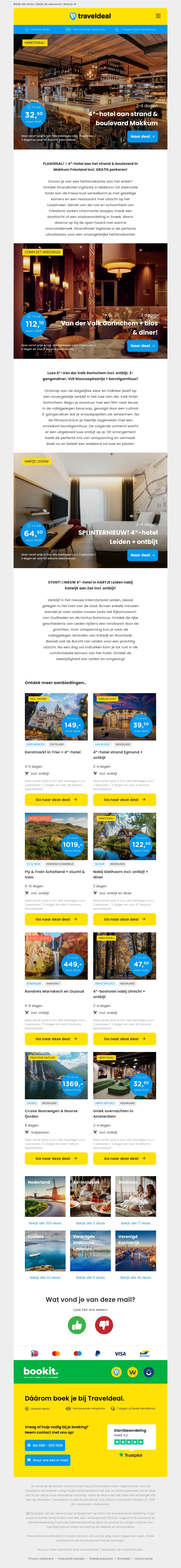 π Najaar-STUNTS! π₯ 4*-hotel Makkum: Strand + GRATIS parkeren 32,50 p.p. | Van der Valk Gorinchem + diner + VUE ticket 112,10 p.p. & MEER! π Najaar-STUNTS! π₯ 4*-hotel Makkum: Strand + GRATIS parkeren 32,50 p.p. | Van der Valk Gorinchem + diner + VUE ticket 112,10 p.p. & MEER!