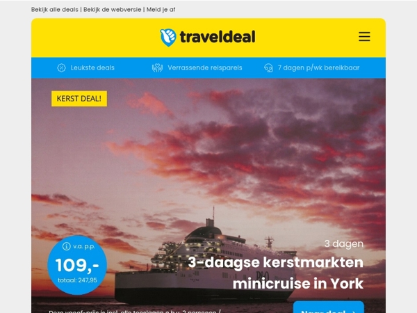 3-daagse kerstmarkten cruise York v.a. 109 | 4*-hotel in de Achterhoek + ontbijt v.a. 62,50 p.p.! 😱