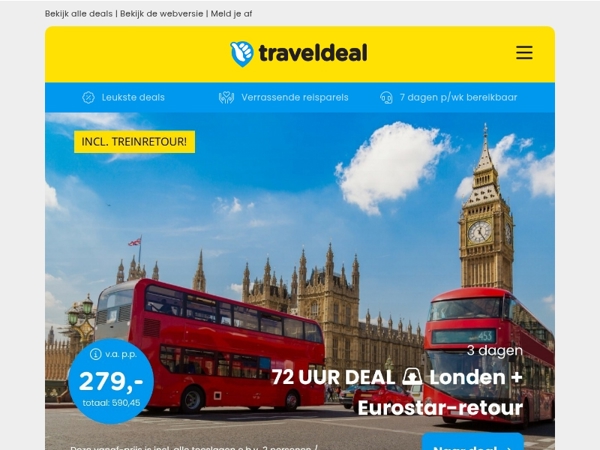 ⏳ Eurostar Londen, Marrakech Surprise & Krakau Excursietrip – NU Extra GOEDKOOP!