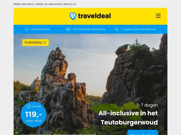 ⚡ FLASHDEAL OP=OP: all-inclusive Teutoburgerwoud v.a. 119 | Historisch 4*-hotel Zutphen + ontbijt v.a. 44,50 p.p.!