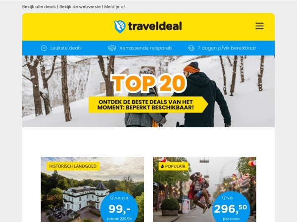 De populairste deals! 📣 Landgoed Avegoor | Historisch Zutphen | Winterzon Malta & meer!