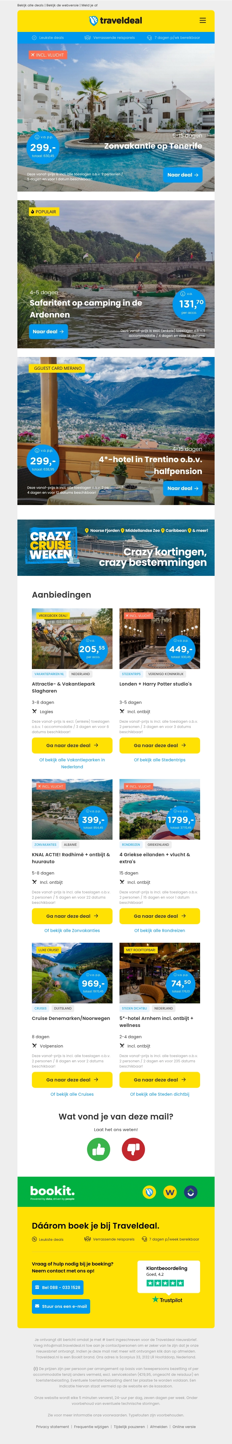 Super Deal! ⚡️ Zonvakantie Tenerife + vlucht v.a. 299 | Camping in de Ardennen v.a. 131,70 per acco! Super Deal! ⚡️ Zonvakantie Tenerife + vlucht v.a. 299 | Camping in de Ardennen v.a. 131,70 per acco!