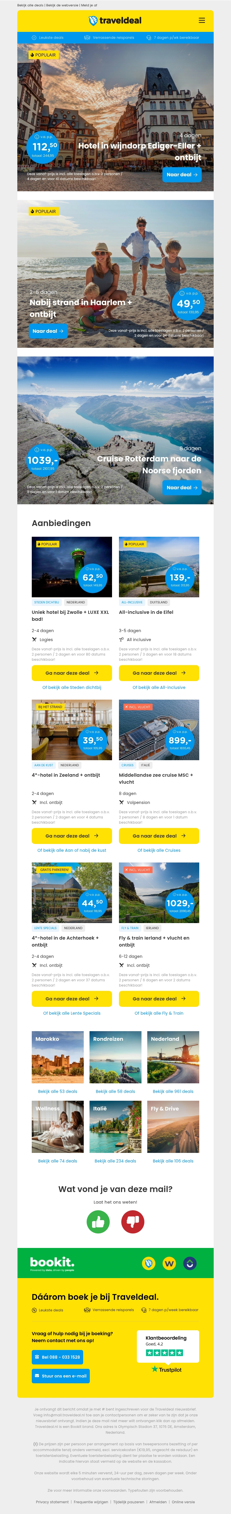 🚀 Nieuwe week = nieuwe top deals! 👉 4 dgn Moezel + ontbijt & EXTRA'S v.a. 112,50 p.p. | Haarlem + ontbijt v.a. 42,50 p.p. & MEER! 🚀 Nieuwe week = nieuwe top deals! 👉 4 dgn Moezel + ontbijt & EXTRA'S v.a. 112,50 p.p. | Haarlem + ontbijt v.a. 42,50 p.p. & MEER!