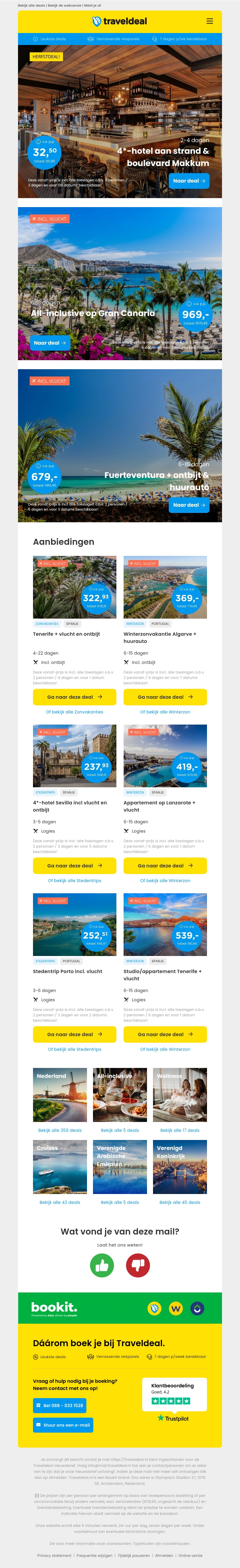 4*-hotel aan strand & boulevard Makkum v.a. €32.50 per persoon | All-inclusive op Gran Canaria v.a. €969 per persoon & nog veel meer 4*-hotel aan strand & boulevard Makkum v.a. €32.50 per persoon | All-inclusive op Gran Canaria v.a. €969 per persoon & nog veel meer