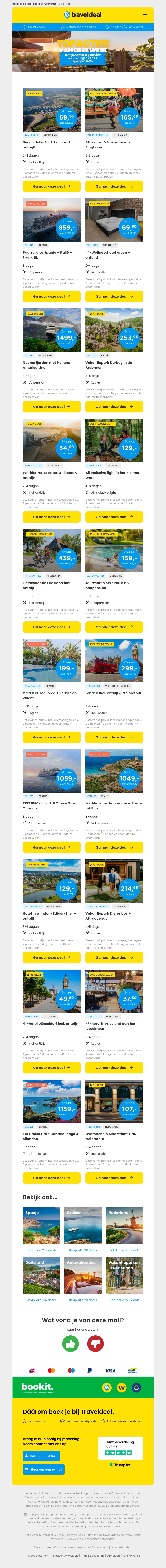 De favorieten van de week! 💜 Cruise Spanje, Italië v.a. 839 | Beach Hotel Zuid-Holland 59,50 & veel meer! De favorieten van de week! 💜 Cruise Spanje, Italië v.a. 839 | Beach Hotel Zuid-Holland 59,50 & veel meer!