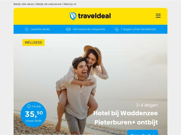 🌊 Waddenzee-verblijf in Pieterburen + ontbijt v.a. 35,50 | Fly & Drive Portugal v.a. 999 p.p.!