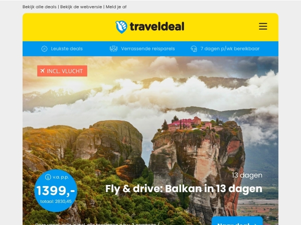😎 13-daagse Balkan Fly & Drive – een unieke ervaring v.a. 1399 | 4-15 dgn Zillertal + ontbijt & DAGELIJKS 4-gangendiner v.a. 229 p.p.!