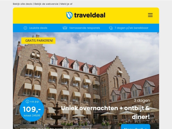 🌊 3 dgn voormalig klooster Sluis + ontbijt & diner v.a. 109 | 👻 Attractie- & Vakantiepark Slagharen Halloween v.a. 222,10 per acco!