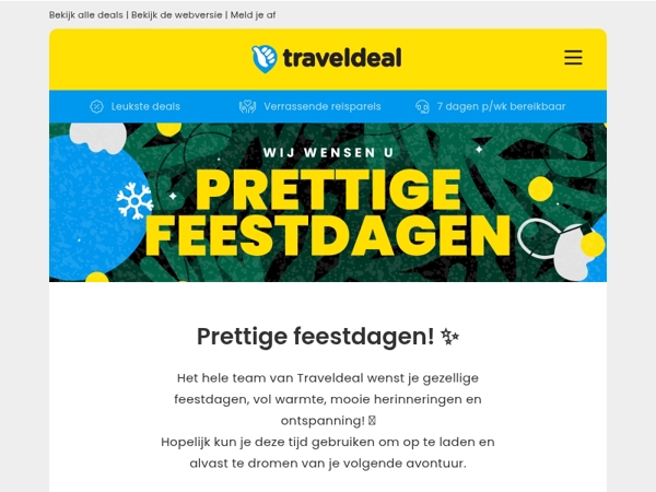 Prettige feestdagen! ✨ Droom je al van je volgende avontuur?