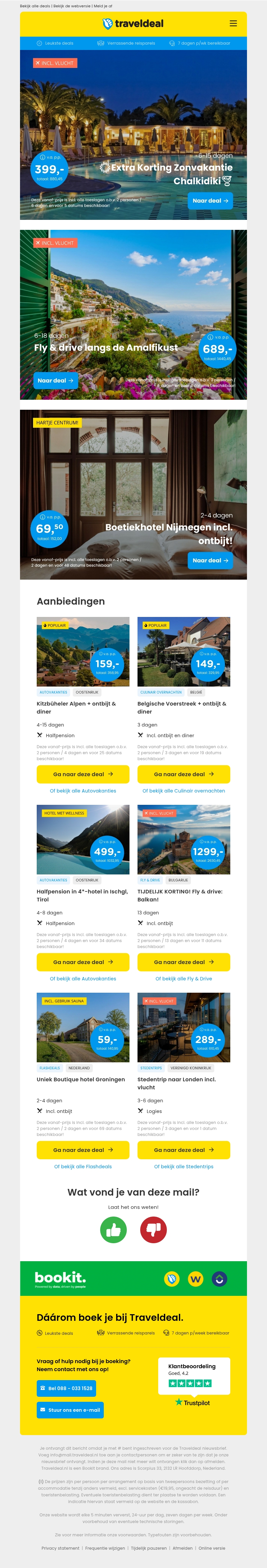 EXTRA goedkoop 😱 Zonvakantie Chalkidiki v.a. 399 | Fly & Drive Amalfikust v.a. 689 p.p.! EXTRA goedkoop 😱 Zonvakantie Chalkidiki v.a. 399 | Fly & Drive Amalfikust v.a. 689 p.p.!