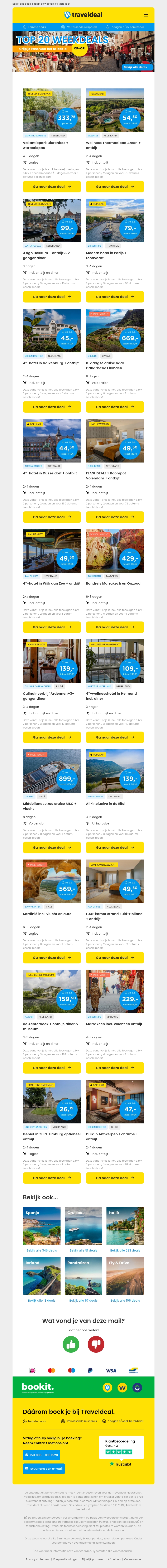 20x favorieten van dit moment! 💙 Vakantie Dierenbos + ONBEPERKT toegang Beekse Bergen v.a. 333,75 | Flashdeal Thermaalbad Arcen + onbeperkt toegang, DELUXE kamer & ontbijt v.a. 54,50 p.p. & MEER! 20x favorieten van dit moment! 💙 Vakantie Dierenbos + ONBEPERKT toegang Beekse Bergen v.a. 333,75 | Flashdeal Thermaalbad Arcen + onbeperkt toegang, DELUXE kamer & ontbijt v.a. 54,50 p.p. & MEER!