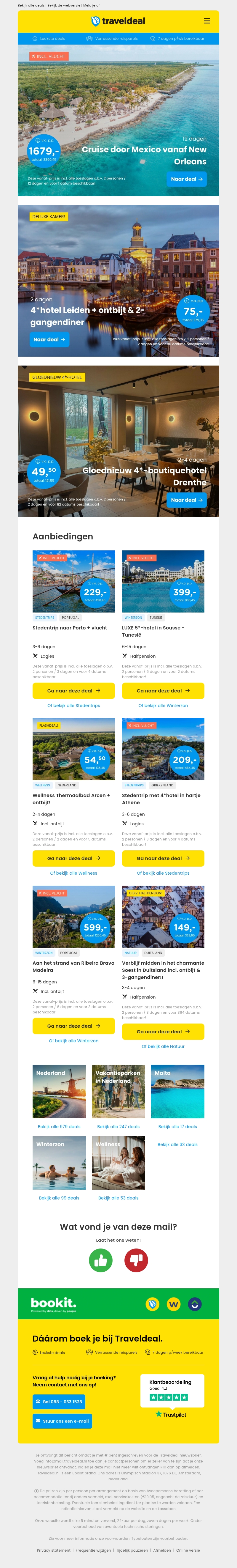 🚢 Citytrip & Cruise New Orleans & Mexico v.a. 1679 | 4*-hotel Leiden + ontbijt & diner SLECHTS 75 p.p.! 🚢 Citytrip & Cruise New Orleans & Mexico v.a. 1679 | 4*-hotel Leiden + ontbijt & diner SLECHTS 75 p.p.!