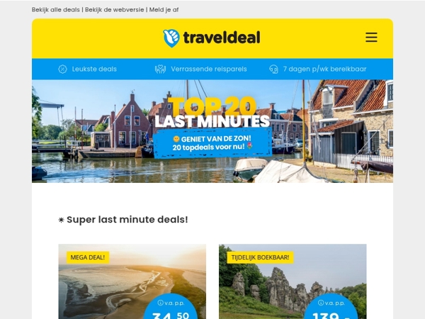 ☀️ Geniet van de zon: top 20 deals met LAST MINUTE aankomsten! ⏰