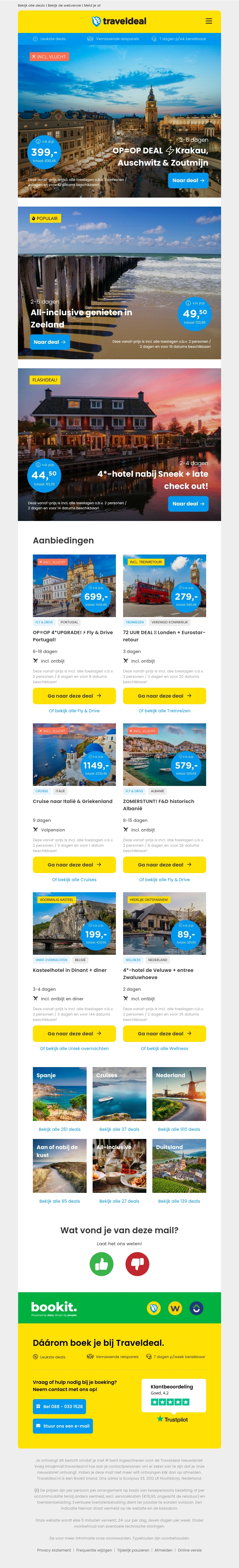 Extra goedkoop π₯ Excursietrip Krakau + Auschwitz & Zoutmijn v.a. 399 | All-inclusive Deal Zeeland v.a. 49,50 p.p.! Extra goedkoop π₯ Excursietrip Krakau + Auschwitz & Zoutmijn v.a. 399 | All-inclusive Deal Zeeland v.a. 49,50 p.p.!