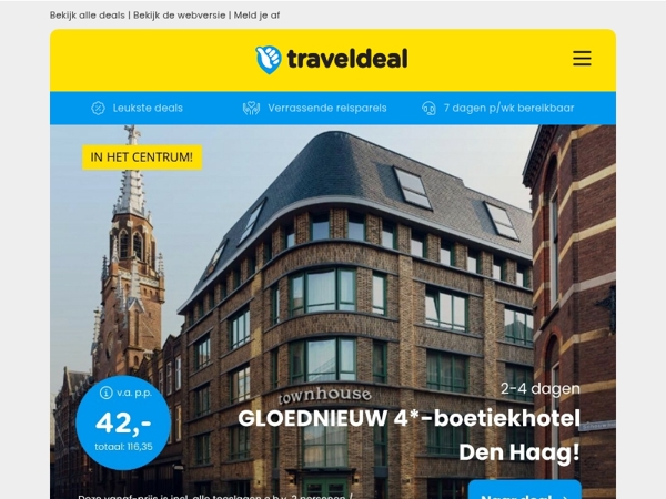 Gloednieuw 4*-boetiekhotel Den Haag v.a. 42,- p.p. | 4*-hotel Barcelona met rooftop zwembad + ontbijt & vlucht v.a. 259,- p.p.!