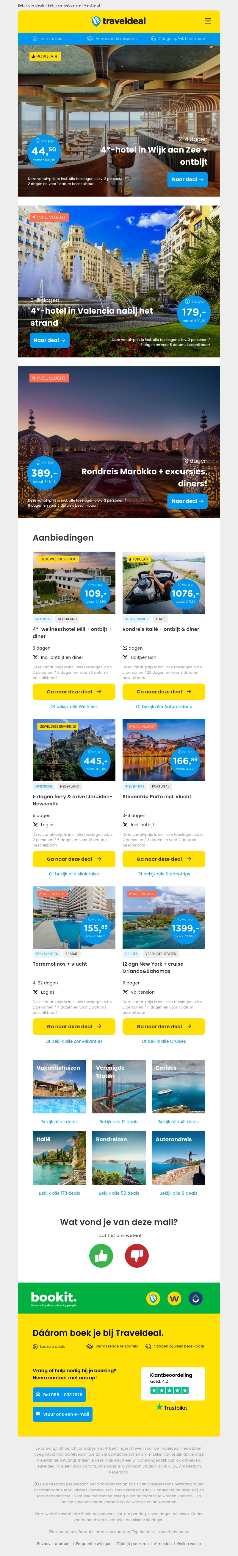 Laatste kamers! ⏰ 4*-hotel + SKYBAR in Wijk aan Zee + ontbijt v.a. 57 | 4*-Stedentrip Valencia + vlucht v.a. SLECHTS 159 pp! Laatste kamers! ⏰ 4*-hotel + SKYBAR in Wijk aan Zee + ontbijt v.a. 57 | 4*-Stedentrip Valencia + vlucht v.a. SLECHTS 159 pp!