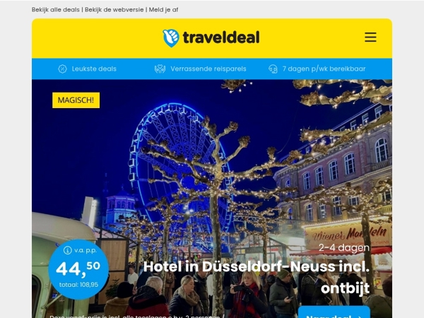 4*-Holiday Inn Düsseldorf - Neuss + ontbijt v.a. 44,50 | Kasteelhotel Maastricht + ontbijt & diner 75 p.p.! 😱