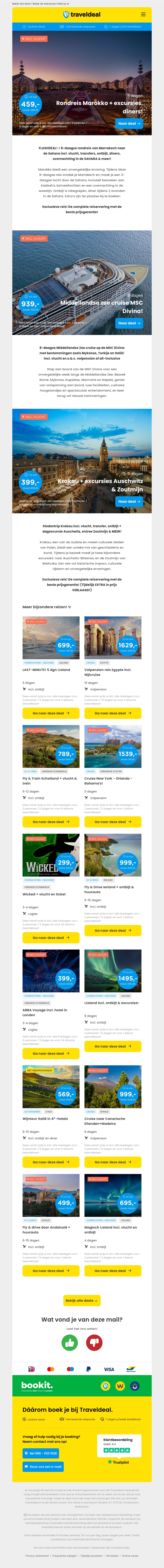 ✨ Unieke Reizen voor Top Prijzen: Rondreis Marokko + extra's v.a. 459,- p.p. | Middellandse Zee cruise v.a. 939,- p.p. | Krakau excursietrip v.a. 399,- p.p. & MEER! ✨ Unieke Reizen voor Top Prijzen: Rondreis Marokko + extra's v.a. 459,- p.p. | Middellandse Zee cruise v.a. 939,- p.p. | Krakau excursietrip v.a. 399,- p.p. & MEER!