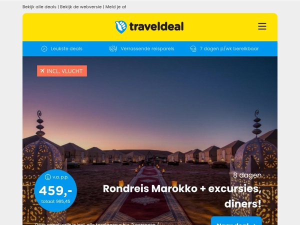 ✨ Unieke Reizen voor Top Prijzen: Rondreis Marokko + extra's v.a. 459,- p.p. | Middellandse Zee cruise v.a. 939,- p.p. | Krakau excursietrip v.a. 399,- p.p. & MEER!