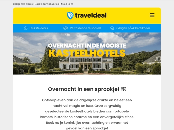 Voordelig overnachten in de mooiste kasteelhotels! ✨🏰