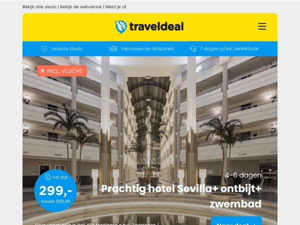 Prijsverlaging 📣: stedentrip Sevilla + zwembad v.a. 299 | 4*-Landgoedhotel Achterhoek + diner 74,50 p.p.!