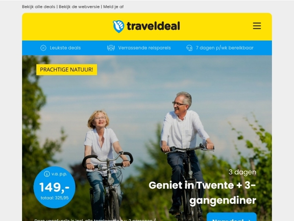 3 dagen Twente + ontbijt & 3-gangendiner 149 | Beekse Bergen + entree Safaripark v.a. 249,95 per acco!