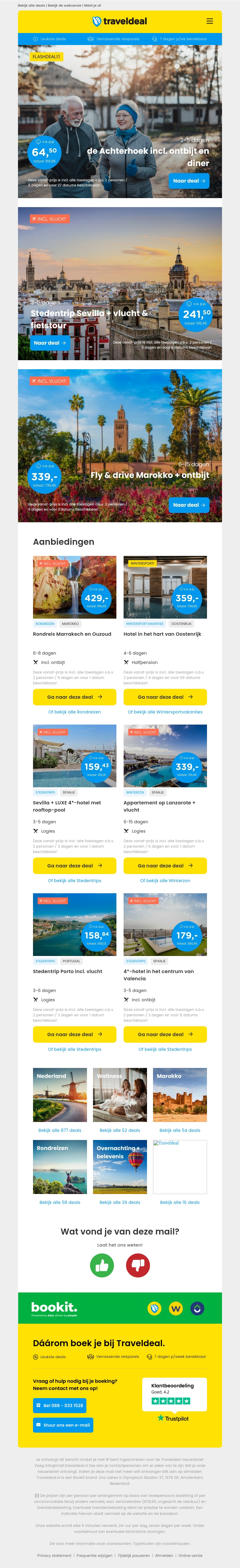 de Achterhoek incl. ontbijt en diner v.a. €64.50 per persoon | Stedentrip Sevilla + vlucht & fietstour v.a. €231.50 per persoon & nog veel meer 💥 de Achterhoek incl. ontbijt en diner v.a. €64.50 per persoon | Stedentrip Sevilla + vlucht & fietstour v.a. €231.50 per persoon & nog veel meer 💥