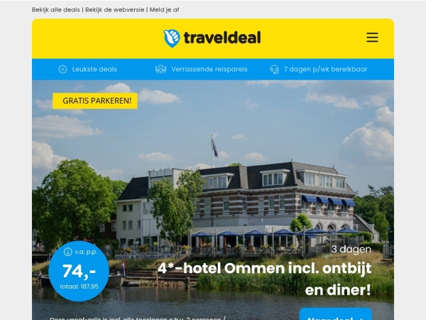 WAT 😱 3 dgn Ommen + ontbijt & 3-gangendiner v.a. 74 🤯| Nieuw! 4*-hotel Mallorca + ontbijt v.a. 499 p.p.!