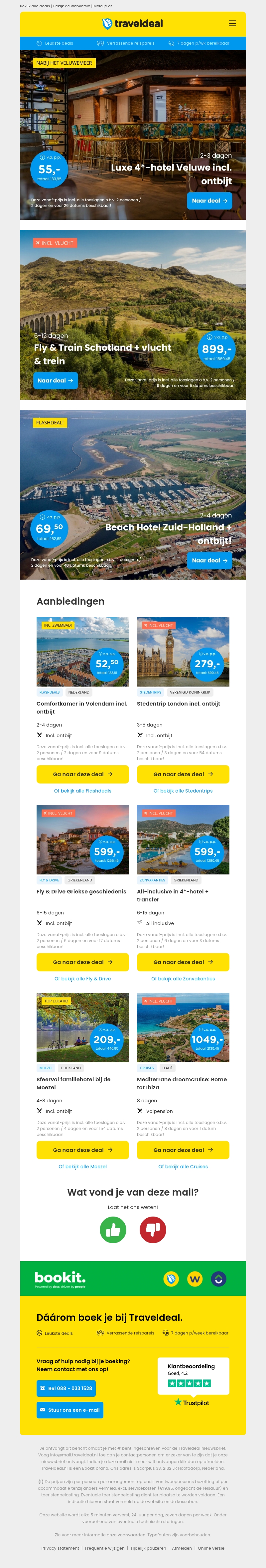 Veluwe Stunt! 😱 4*-hotel + ontbijt v.a. 55 | Fly & Train Schotland v.a. 899 p.p.! Veluwe Stunt! 😱 4*-hotel + ontbijt v.a. 55 | Fly & Train Schotland v.a. 899 p.p.!