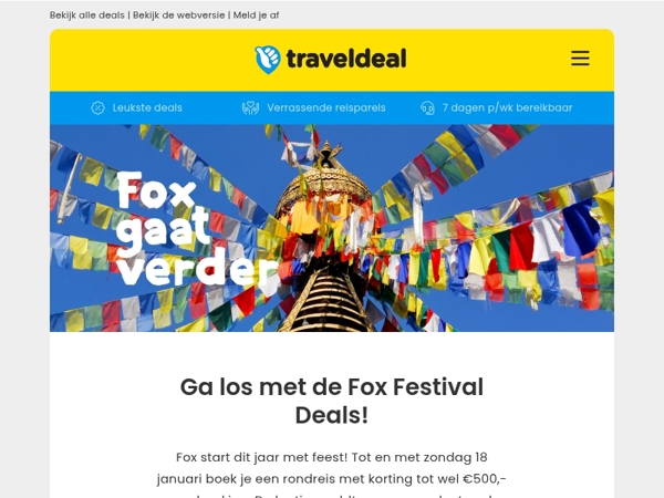 Ga Swingend het nieuwe jaar in met de Fox Festival Deals!