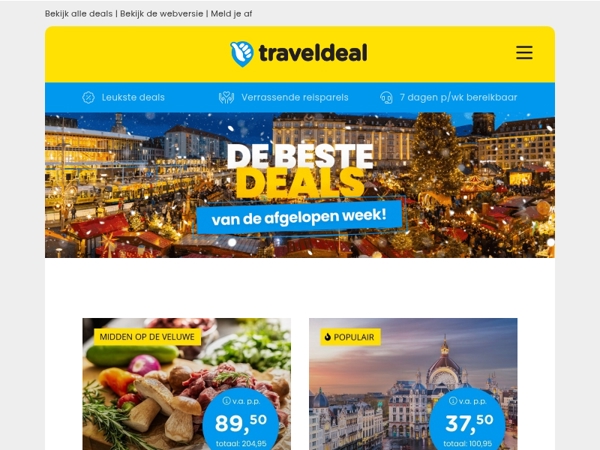 De BESTE DEALS van afgelopen week vanaf 24,50 p.p.! 😱