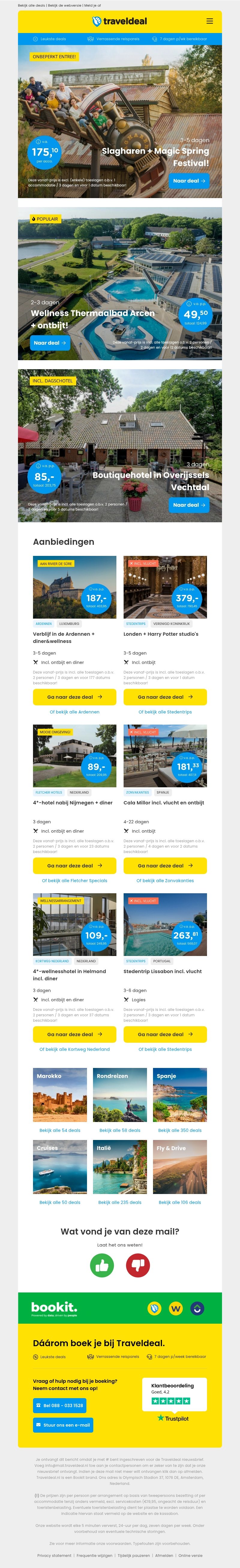 ⚡ FLASHDEAL: Attractie- & Vakantiepark Slagharen v.a. SLECHTS 175,10 | ⏰ ALLEEN VANDAAG NOG: Thermaalbad Arcen + ONBEPERKT toegang + ontbijt v.a. 49,50 p.p. ⚡ FLASHDEAL: Attractie- & Vakantiepark Slagharen v.a. SLECHTS 175,10 | ⏰ ALLEEN VANDAAG NOG: Thermaalbad Arcen + ONBEPERKT toegang + ontbijt v.a. 49,50 p.p.