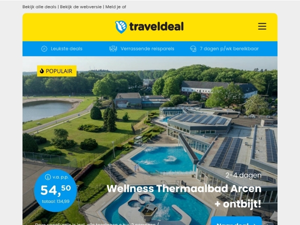 NIEUW! 💎 2 dgn wellness Thermaalbad Arcen Limburg + ontbijt v.a. 54,50 | 9-daagse Finlandreis + 4 excursies v.a. 895 p.p.! ⛄️