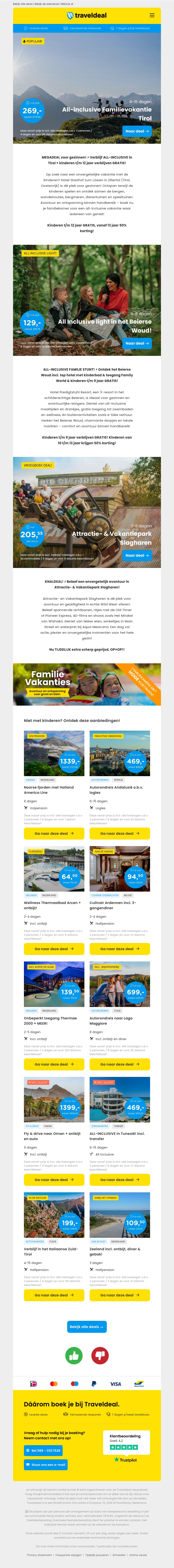 3x MEGA familiedeals met kinderkorting t/m 100% 😱 3x MEGA familiedeals met kinderkorting t/m 100% 😱