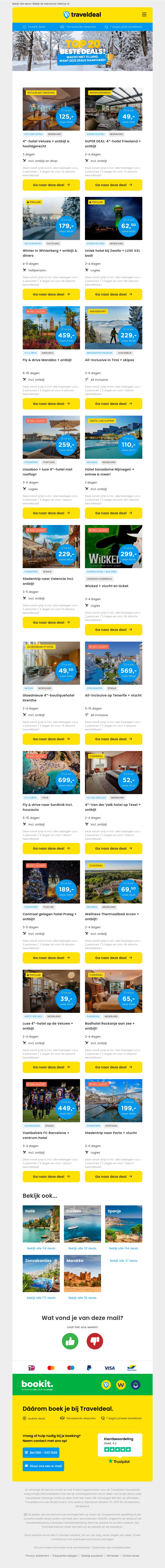 Wees er snel bij: top 20 deals ⏳ 3 dgn Veluwe + diner v.a. 125 | Friesland + ontbijt v.a. 49 | Wintersport Sauerland v.a. 179 p.p.! Wees er snel bij: top 20 deals ⏳ 3 dgn Veluwe + diner v.a. 125 | Friesland + ontbijt v.a. 49 | Wintersport Sauerland v.a. 179 p.p.!