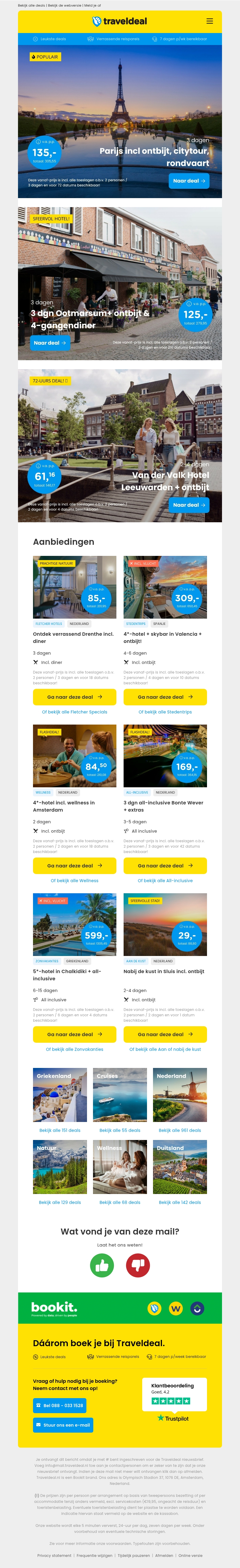 SUPER DEAL 🔥 3 dgn Parijs + ontbijt + excursies v.a. 135 | 3 dgn Culinair Ootmarsum + ontbijt & 4-gangendiner v.a. 125 p.p.! SUPER DEAL 🔥 3 dgn Parijs + ontbijt + excursies v.a. 135 | 3 dgn Culinair Ootmarsum + ontbijt & 4-gangendiner v.a. 125 p.p.!