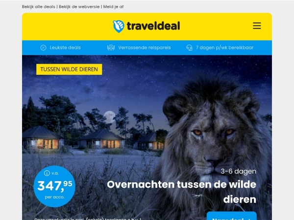 Lake Resort Beekse Bergen v.a. 347,95 (4 pers) | 4*-hotel Santa Susanna + halfpension v.a. 259 p.p.! 🌞