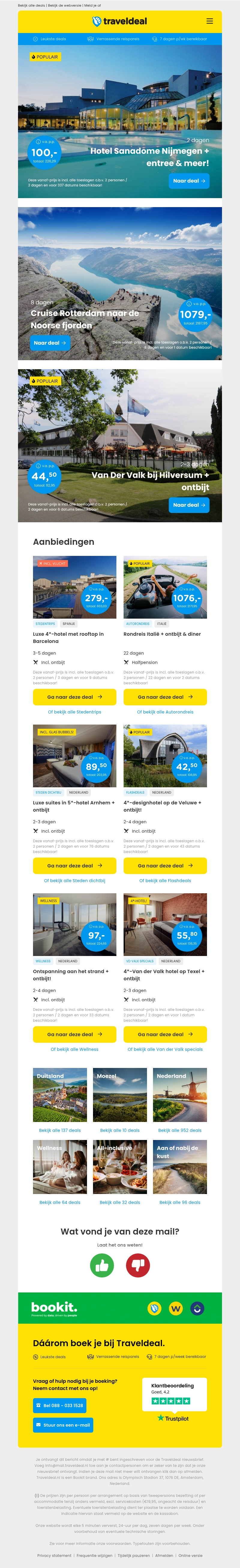 WEEK-DEAL!🚨 Sanadome + ontbijt + ONBEPERKT entree + LUXE slippers v.a. 100 | Noorse Fjorden Cruise Holland America Line v.a. 1079 pp! WEEK-DEAL!🚨 Sanadome + ontbijt + ONBEPERKT entree + LUXE slippers v.a. 100 | Noorse Fjorden Cruise Holland America Line v.a. 1079 pp!