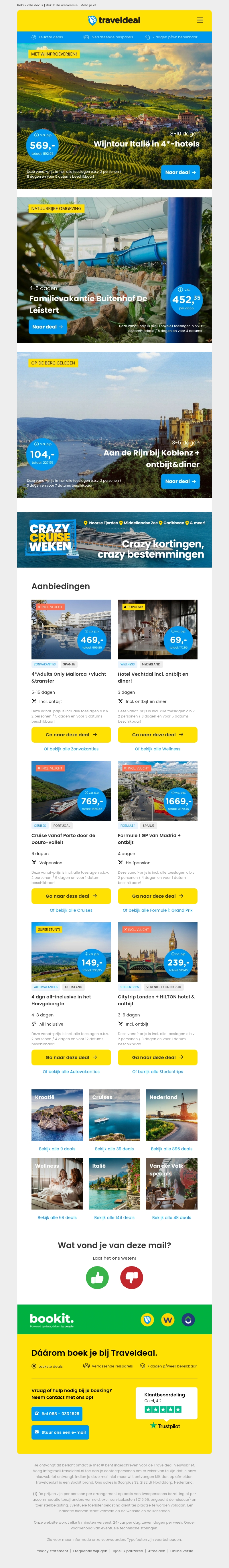 🍇 8/10 dgn Wijntour Italië + 4*-hotels v.a. 569 | Familievakantie Buitenhof de Leistert v.a. 452,35 per acco! 🍇 8/10 dgn Wijntour Italië + 4*-hotels v.a. 569 | Familievakantie Buitenhof de Leistert v.a. 452,35 per acco!